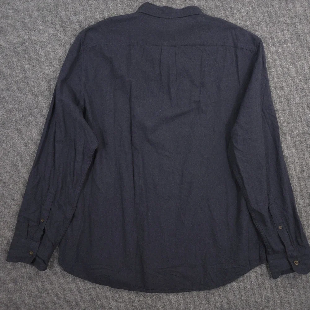 J Crew Brushed Twill Shirt Mens XXL Navy Classic Fit Long Sleeve Button Down NEW